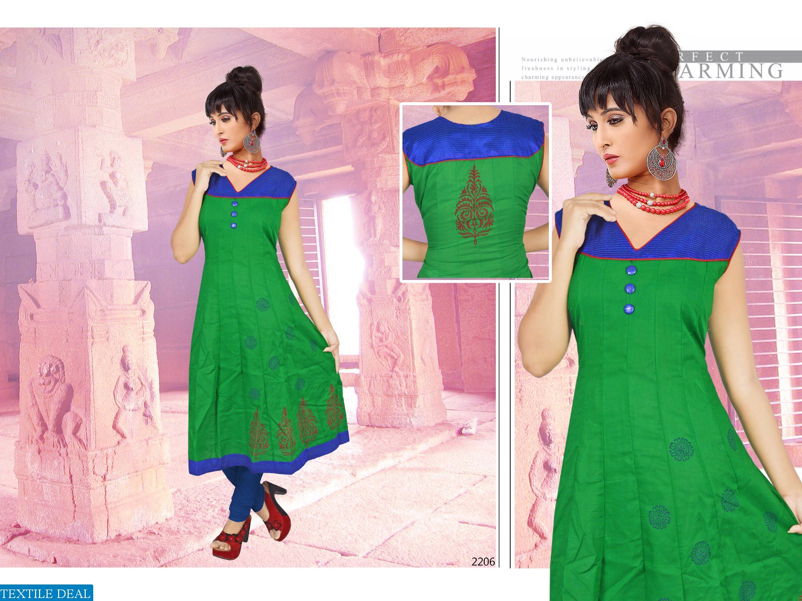Sp Taaj Wholesale Cotton anarkali kurtis